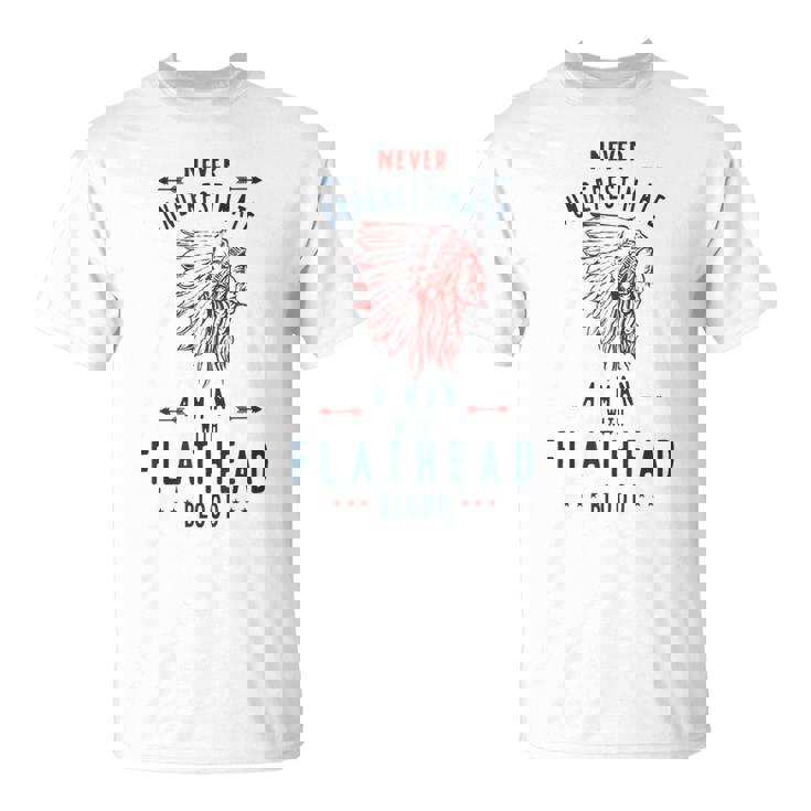 フラットヘッド ネイティブアメリカン インディアンマン Never Underestimate Tシャツ