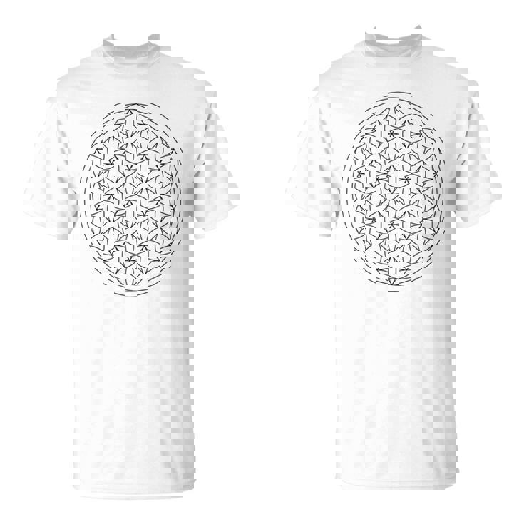 フラワー オブ ライフ 幾何学 模様 図形 シンボル スピリチュアル フラワーオブライフ Tシャツ