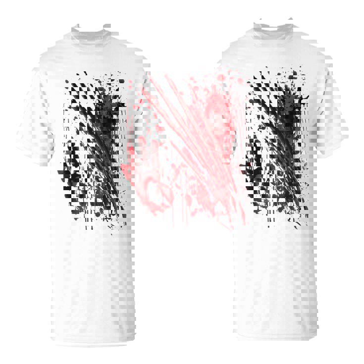 ブラッドシャツ ブラッディスプラッター ハロウィン 血 ステンド グラフィック Tシャツ