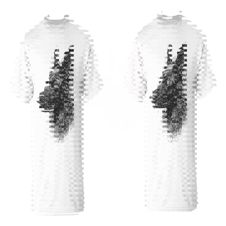 ベルギーシェパード 犬 グラフィック ペットアート ベルギーシェパード Tシャツ