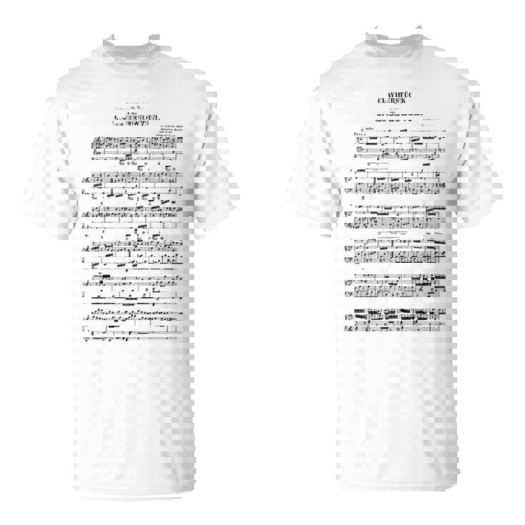 ベートーヴェン 楽譜 ピアノ ピアニスト Tシャツ