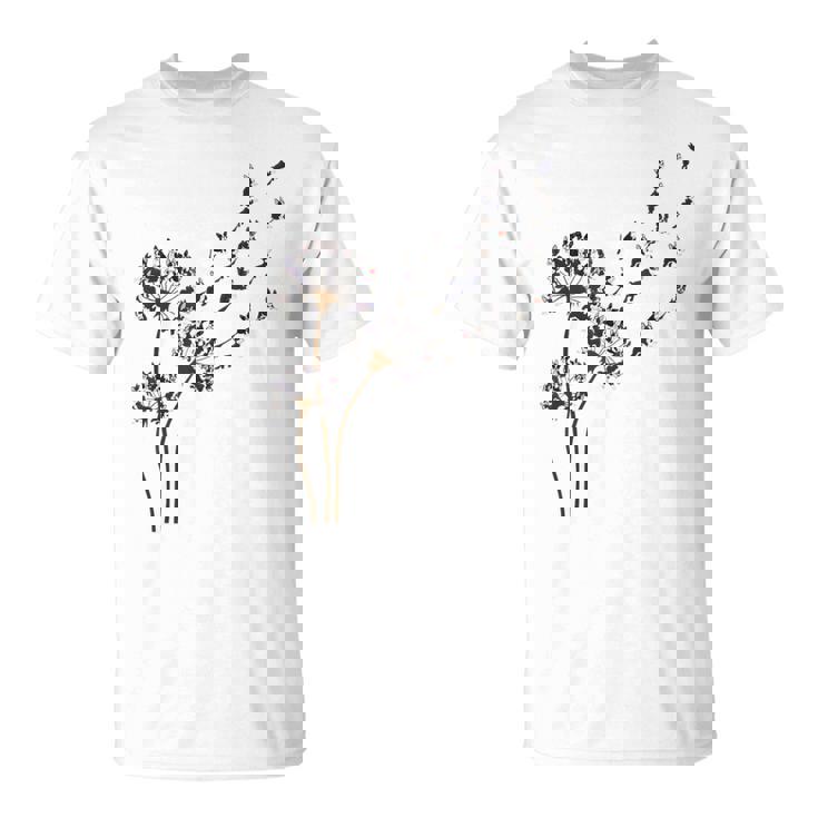 ボストンテリア フラワー フライ タンポポ 面白い 犬好き 犬 お父さん Tシャツ