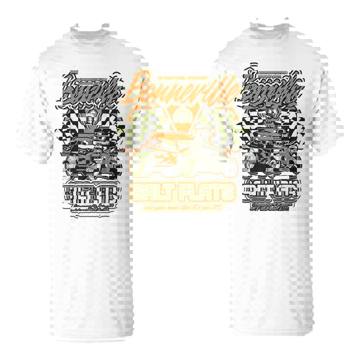 ボンネビル ソルト フラッツ ヴィンテージ レトロ ホットロッド レースカー Tシャツ