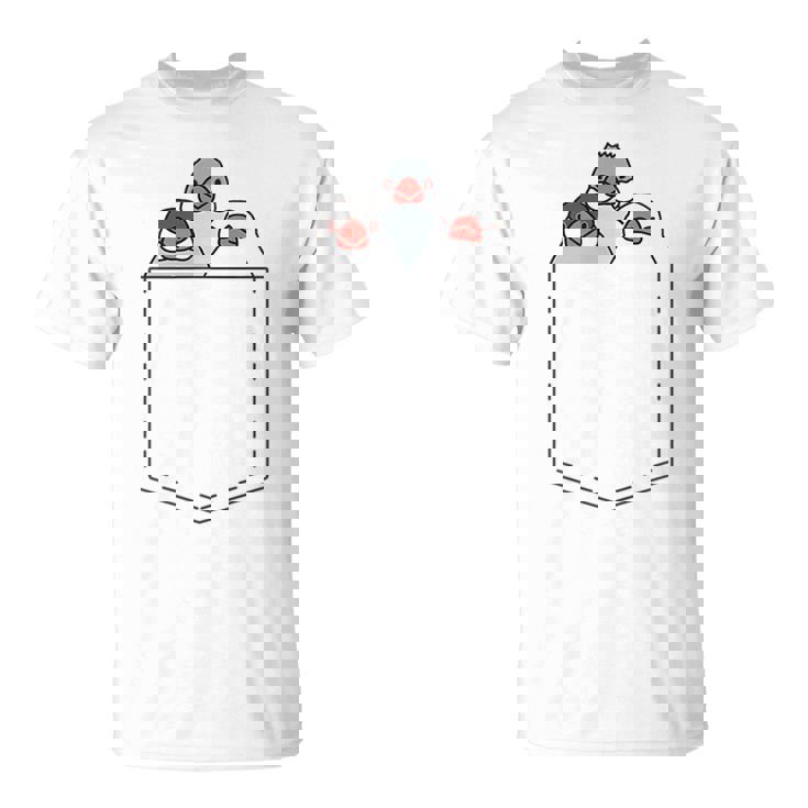 ポケット文鳥 白文鳥 ノーマル文鳥 桜文鳥 並文鳥 シナモン文鳥 文鳥の飼い主 文鳥好き かわいい 文鳥 Tシャツ