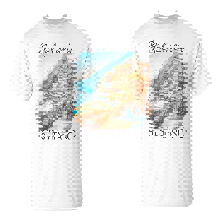 ポジターノ イタリア 旅行 冒険 ミート・ミー・イン・ポジターノ Tシャツ