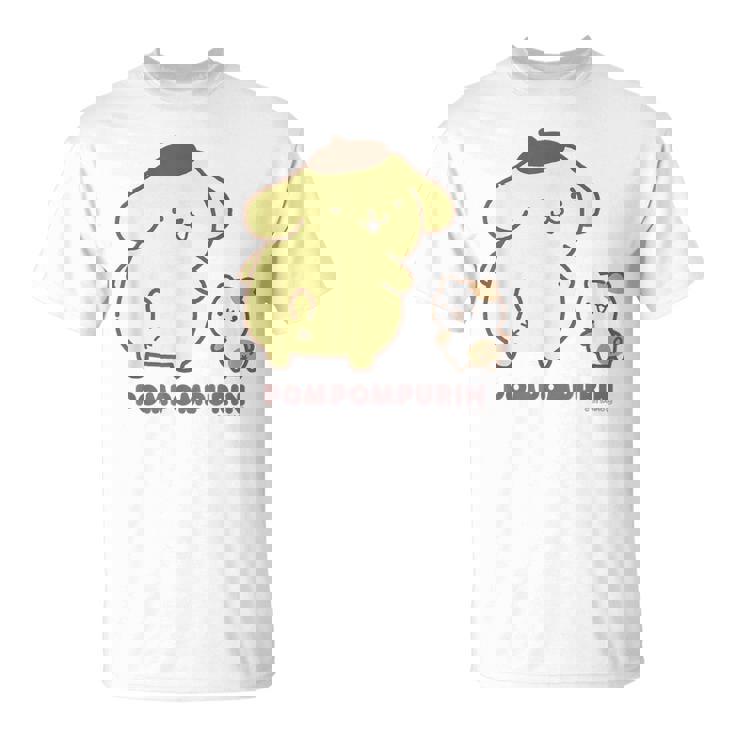 ポムポムプリン ふりむき ライトカラー Tシャツ