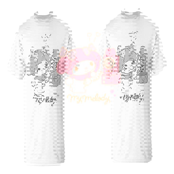 マイメロディ でんわ ライトカラー Tシャツ
