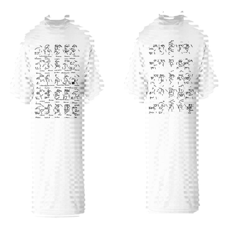 マカク24種 （黒字） Tシャツ