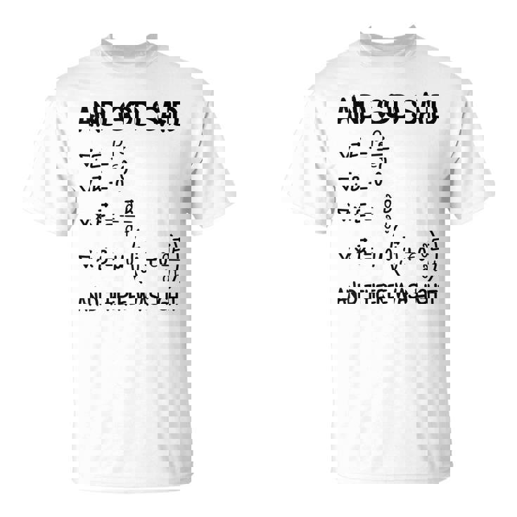 マクスウェル方程式と神は言って、光があった Tシャツ