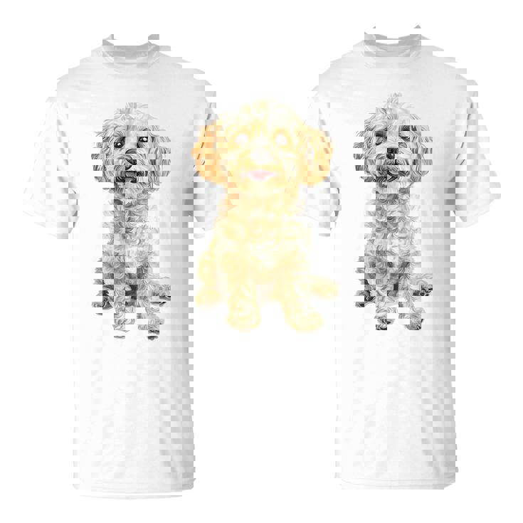 マルチプー犬モチーフペットイラストマルチプー Tシャツ