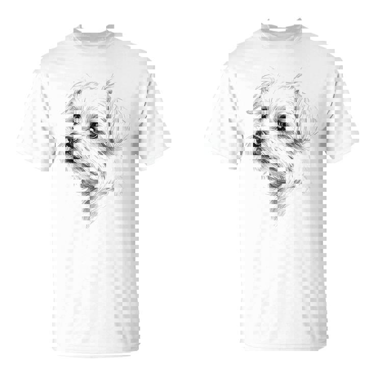 マルチーズ 犬 グラフィック ペット アートワーク マルチーズ Tシャツ