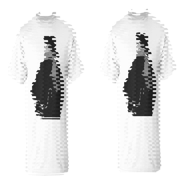 ミステリアスなクロークドクラシック紳士ヴィンテージノワールスタイル Tシャツ