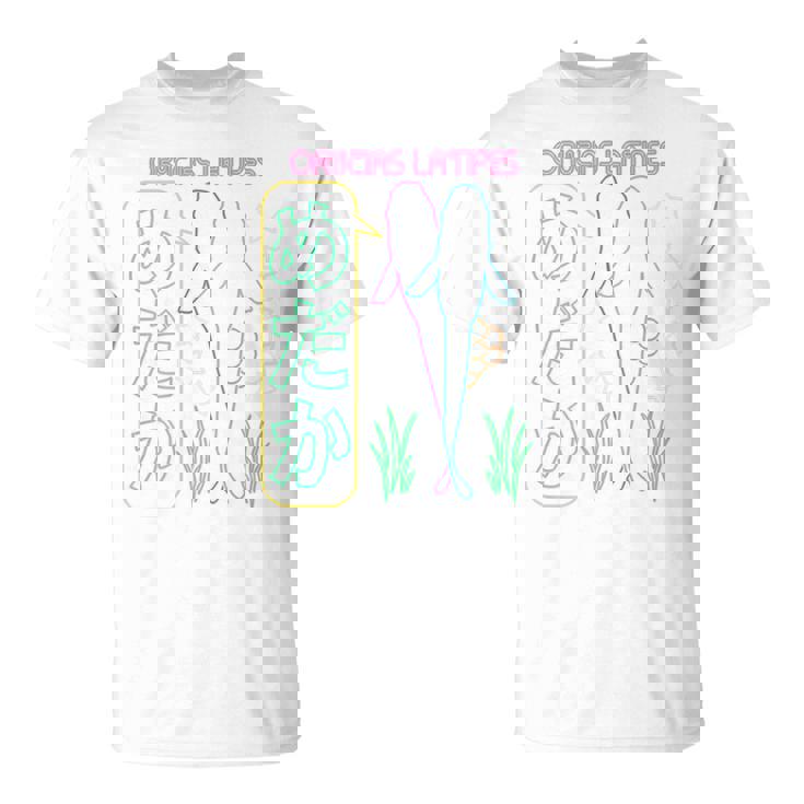 メダカ飼育者向け「めだかネオンデザイン」-バックプリント- Tシャツ