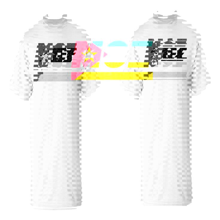 モザンビークデザイン。国旗付きモザンビーク衣装 Moz Tシャツ