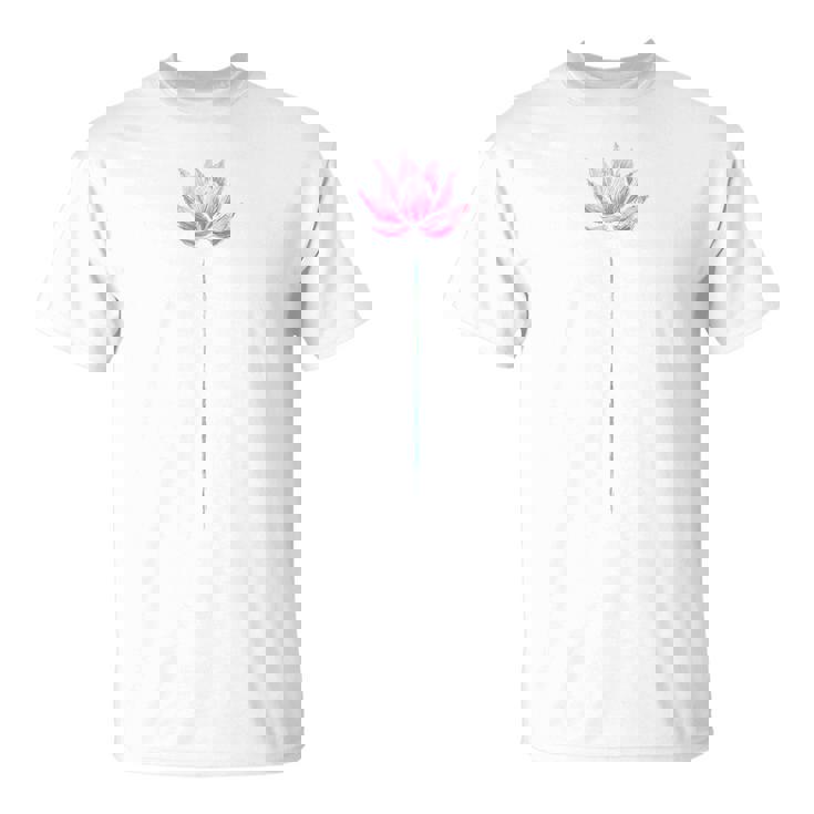 ヨガ エレガント 蓮の花 和書風 デザイン Tシャツ