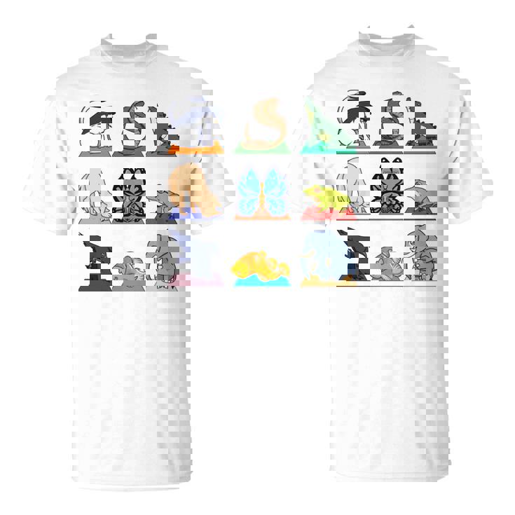 ヨガ動物のポジション 長袖tシャツ Tシャツ