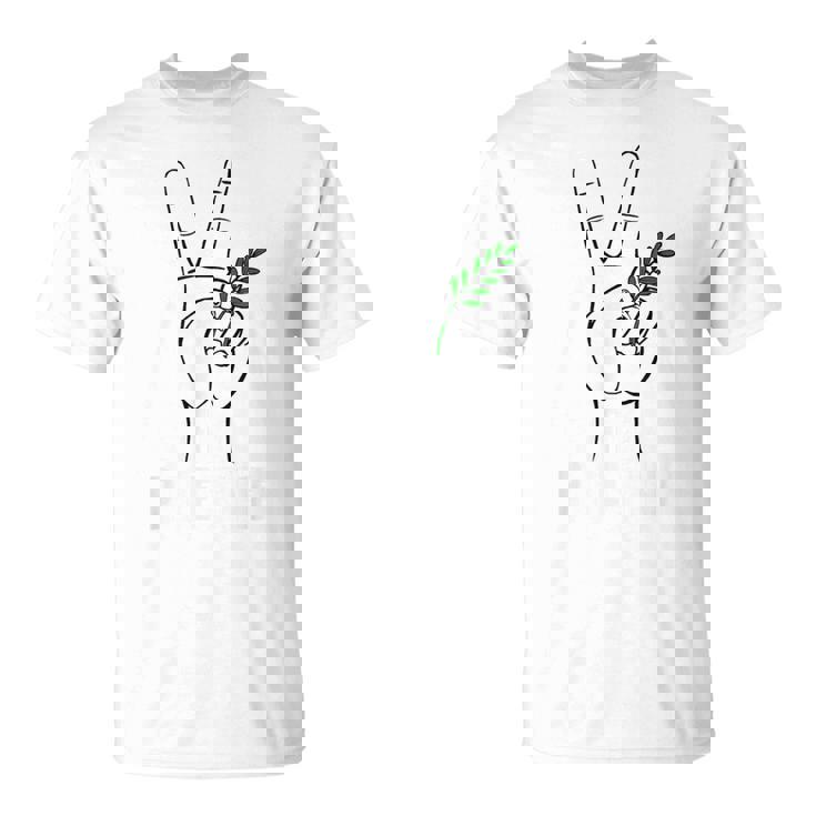 ヨルダン川西岸中東平和鳩オリーブの枝無料パレスチナ Tシャツ