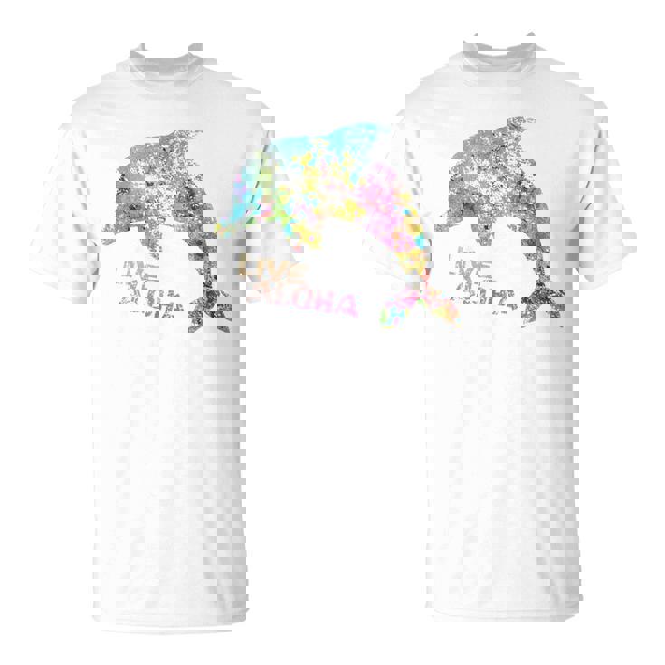 ライブ アロハ イルカ グラフィック Tシャツ