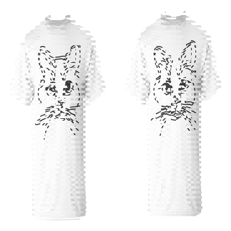 ラインアートお父さんお母さん猫-マンクス猫 Tシャツ