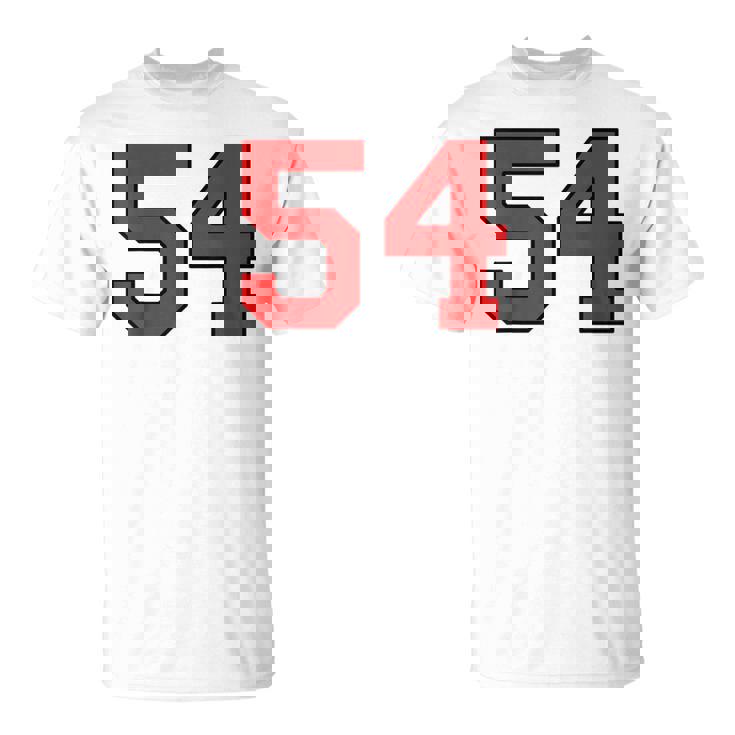 ラッキーナンバー54 クラシックカレッジアメリカン代表チームのファンプレイヤー Tシャツ