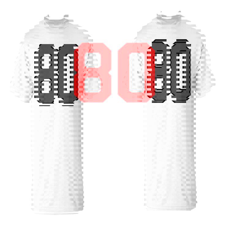 ラッキーナンバー80 クラシックカレッジアメリカン代表チームのファンプレイヤー Tシャツ