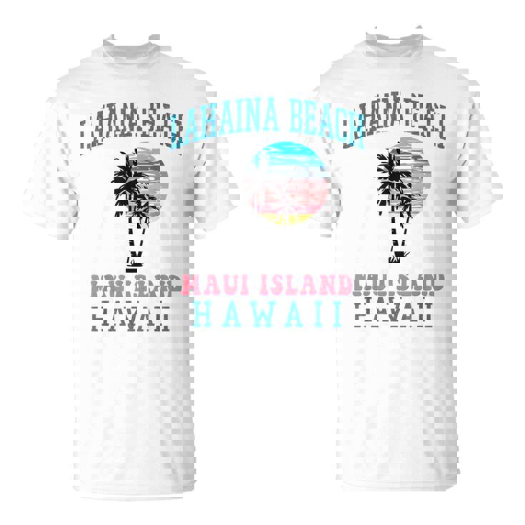 ラハイナ ビーチ マウイ ハワイ ビーチ ヤシの木 夏 ハワイアン Tシャツ