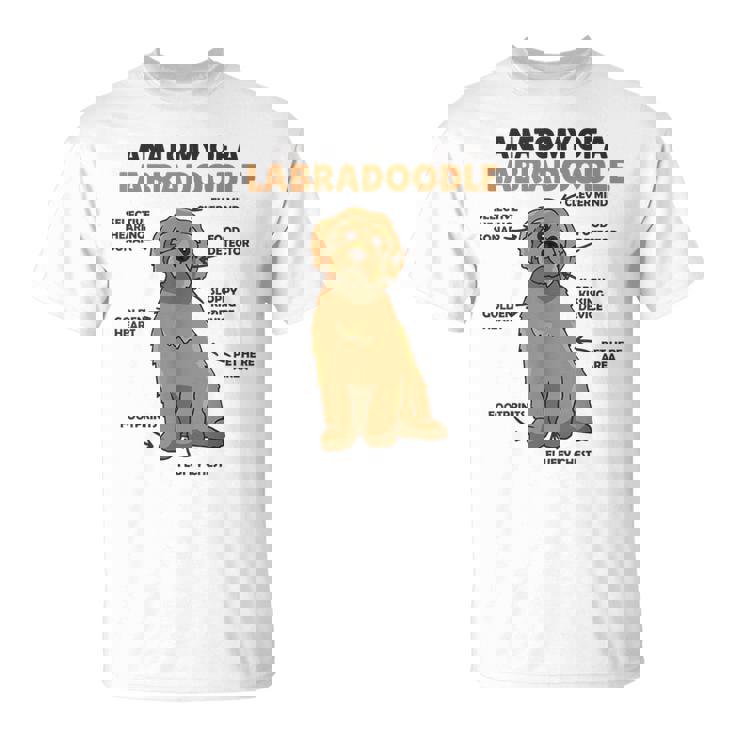 ラブラドゥードルの解剖学かわいい犬面白い犬ラブラドゥードル Tシャツ