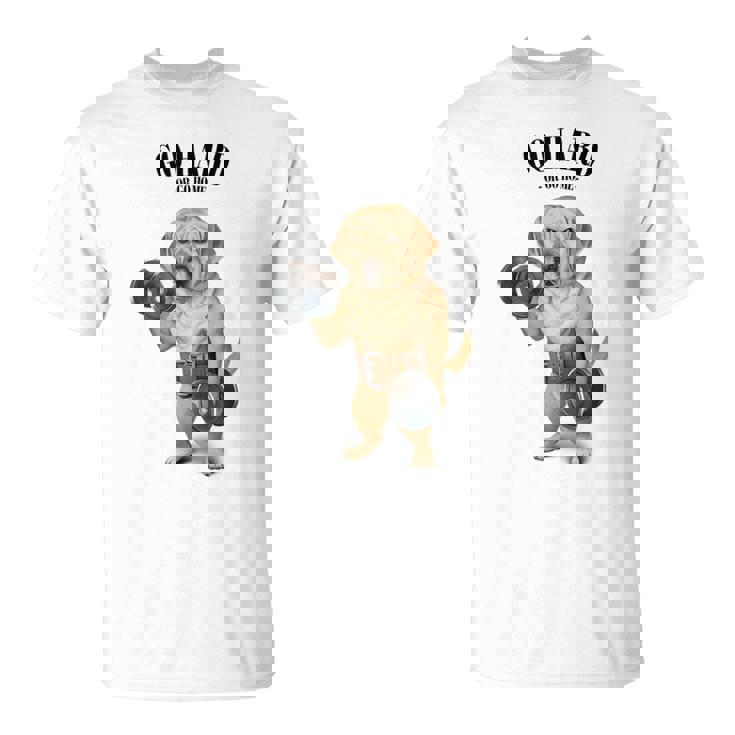 ラブラドールレトリバー 犬用筋肉トレーニング ダンベル付き Tシャツ