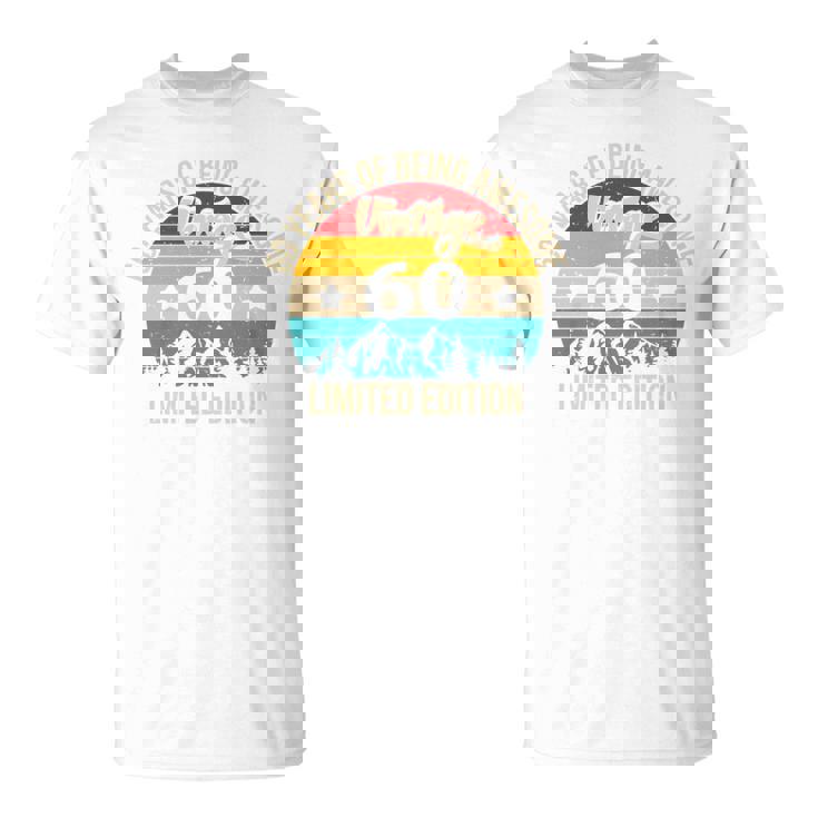 レトロ ヴィンテージ 60歳 誕生日プレゼント 60年間の素晴らしさ 長袖tシャツ Tシャツ