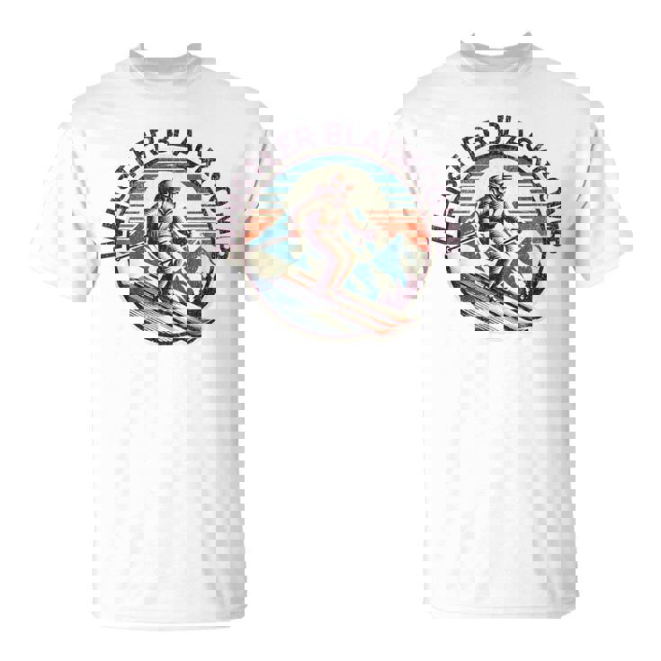 レトロ ヴィンテージ ウィスラー ブラッコム カナダ スキー リゾート 冬 Tシャツ