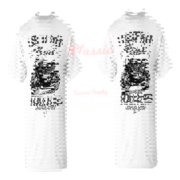 レトロマン島ttレースヴィンテージバイクレース 長袖tシャツ Tシャツ