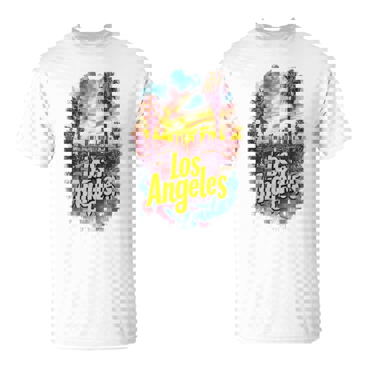 ロサンゼルス カリフォルニア サンセット スカイライン アーバン お土産 Tシャツ