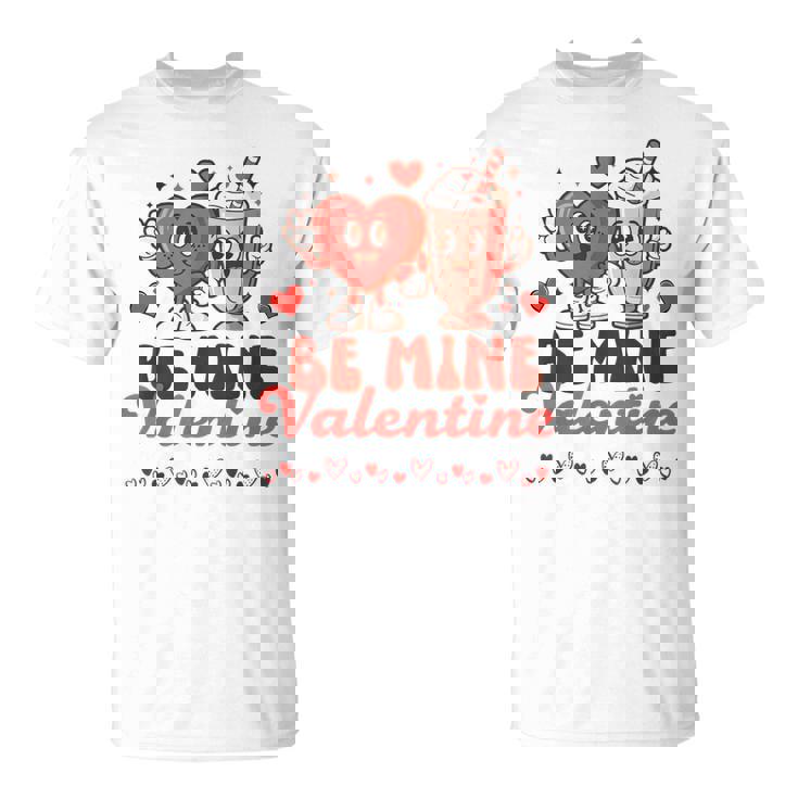 ロマンチックな手描きのスタイル バレンタインデー Tシャツ