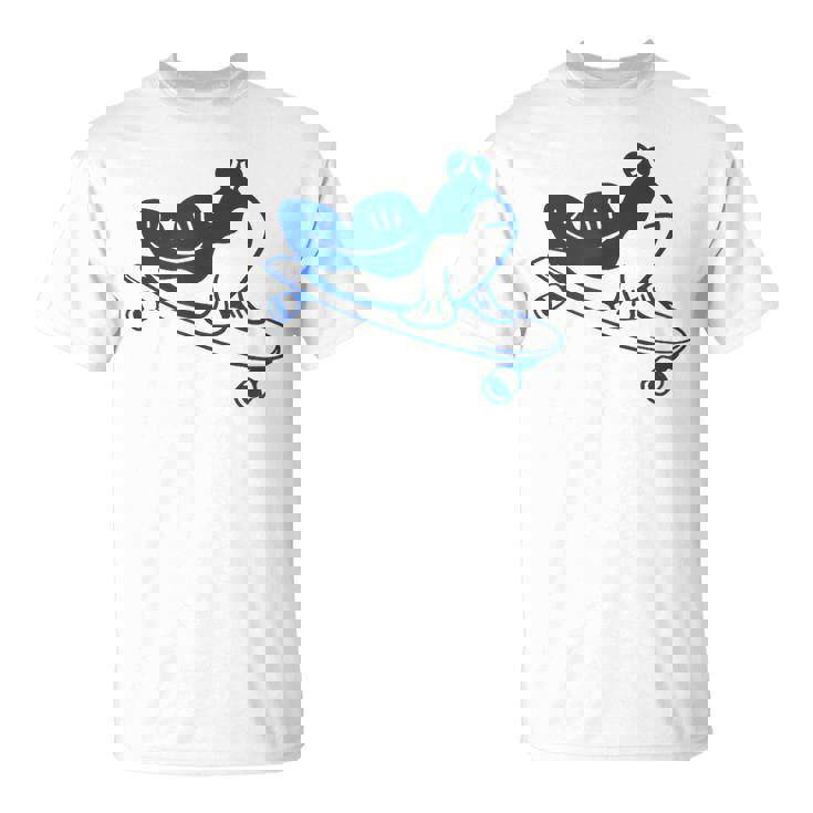 ロングボードライダーのためのミニマルアート。ボード上のマッドスキッパー。 Tシャツ