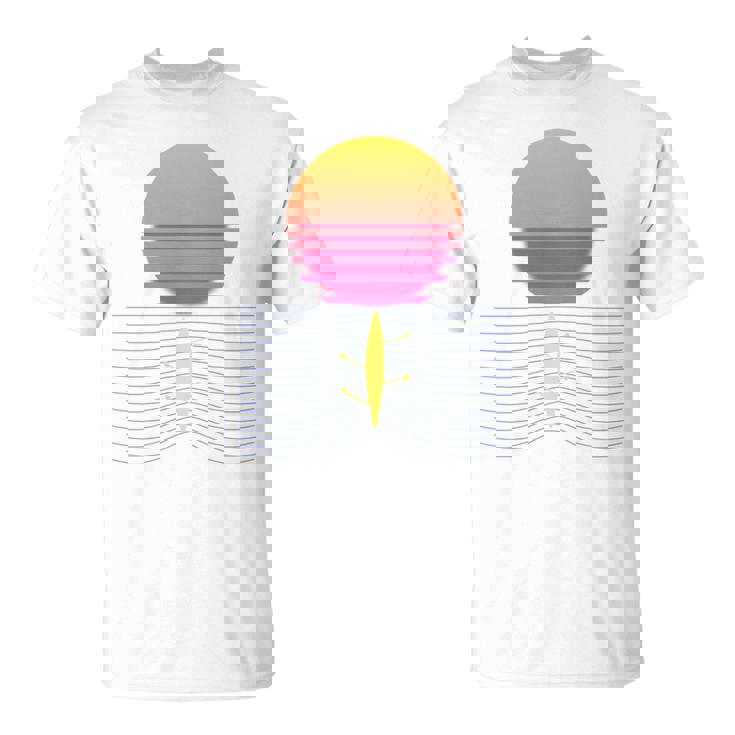 ローイング レトロ サンセット I チーム ローイング ボート ローイング スポーツ 長袖tシャツ Tシャツ