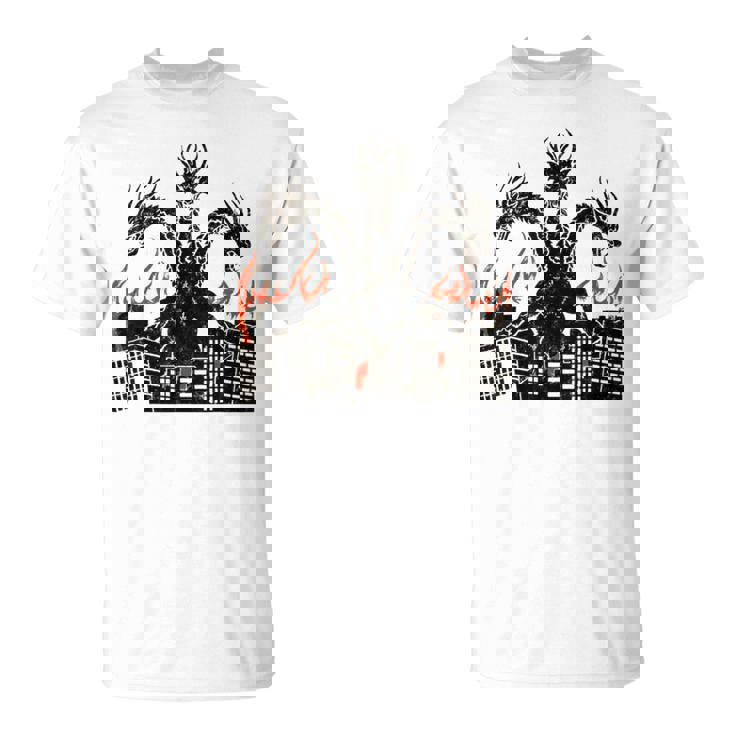 ヴィンテージ ドラゴンキング ギドラ アート サンセット 日本人 キッズ メンズ Tシャツ