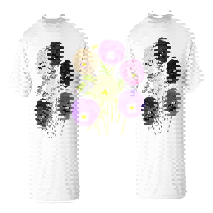 ヴィンテージ パンジー 花 ガーデニング パンジー 恋人 Tシャツ