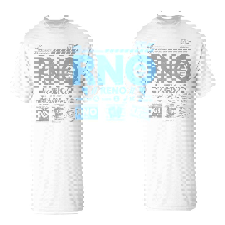 ヴィンテージ リノ Rno 空港コード トラベル デイ レトロ タグ ネバダ Tシャツ