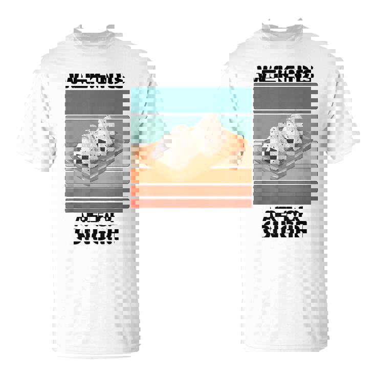 ヴィンテージおにぎりフードラバーウィークエンドはおにぎり好きの為 Tシャツ