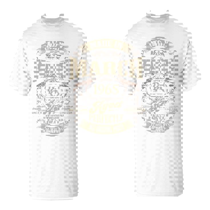 ヴィンテージ還暦祝い 1965年3月生まれ 60歳 長袖tシャツ Tシャツ