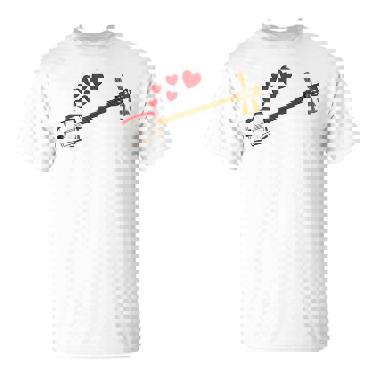 三味線 バレンタインデー ミュージシャン 結婚記念日 Tシャツ