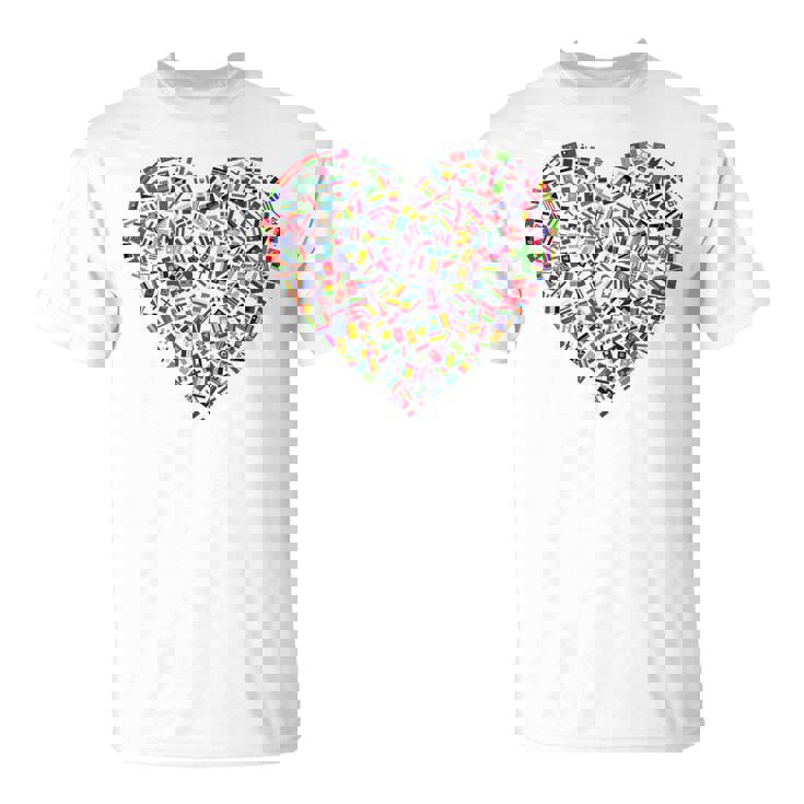 世界国旗 ハート 国旗 旅行 トラベラー Tシャツ