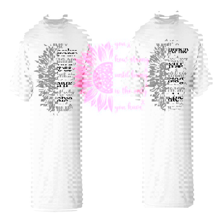 乳がんファイター サバイバー ひまわり ピンクリボン 戦士 Tシャツ