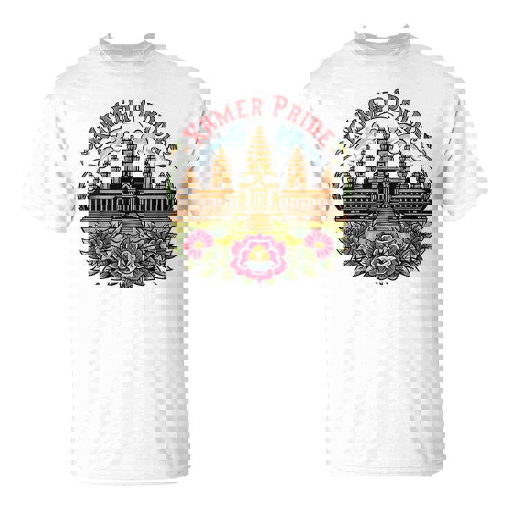 伝統的なカンボジアのクメールタトゥーデザインアンコールワット Tシャツ