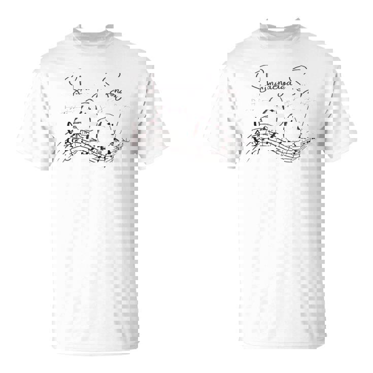 北海道の歌う小鳥 シマエナガ 音符 音楽好き 指揮者 可愛い Tシャツ