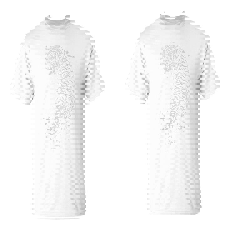 吠える虎 日本の浮世絵スタイル Tシャツ