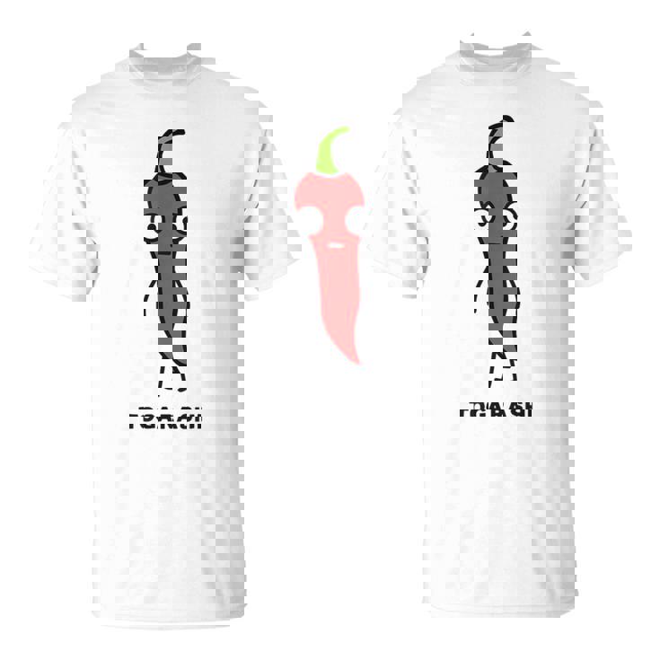 唐辛子 顔 イラスト かわいい おもしろ 面白い 簡単 シンプル ゆるい 野菜 Tシャツ