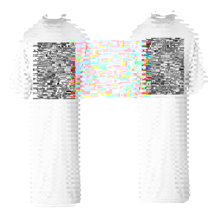 国際世界旗 国旗 世界地図 地球儀 Tシャツ