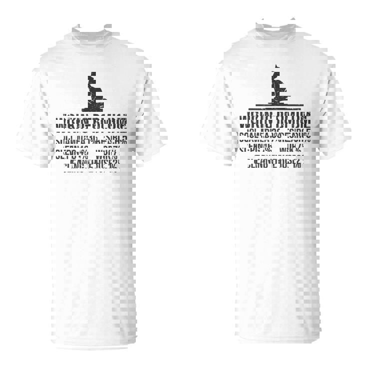 在宅勤務 在宅清掃 Tシャツ