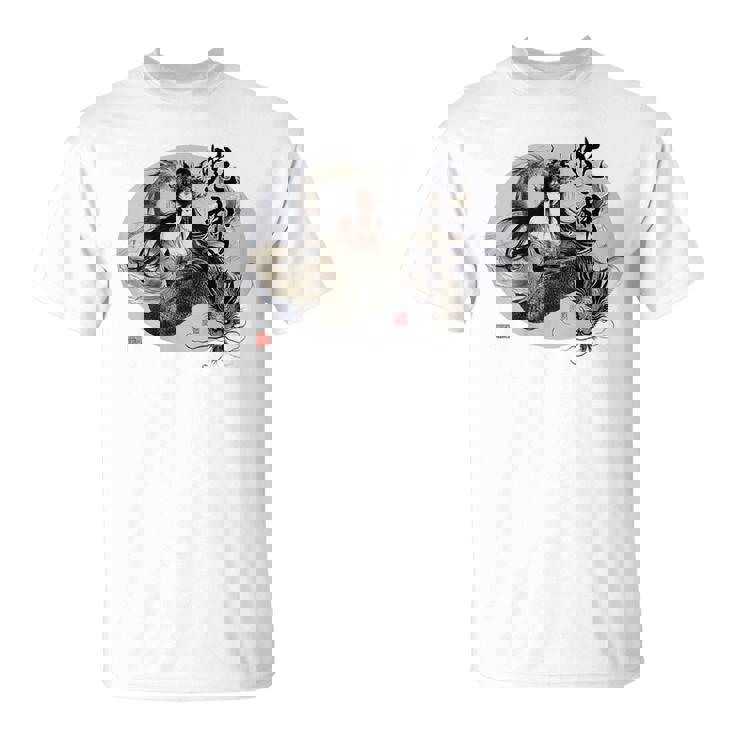 大蛇 美女 巳年 蛇神 イラスト バックプリント Tシャツ